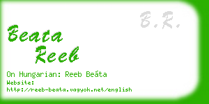 beata reeb business card